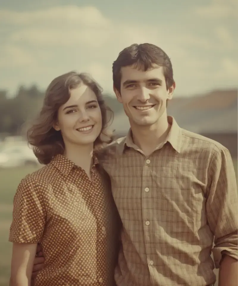 Before: Slow push-in on a 1950s portrait