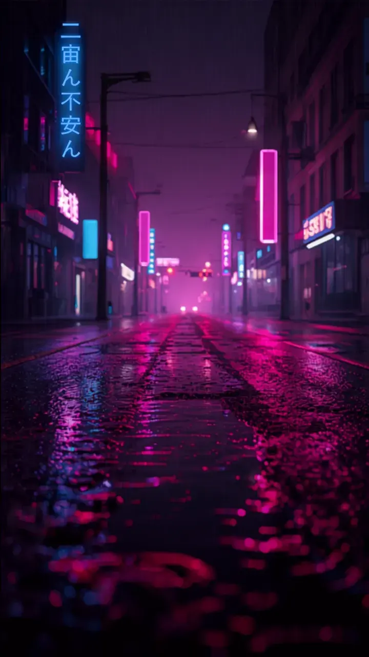 Anim AI output: Rain on a window, city lights blurred behind